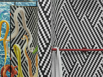 BLACK&WHITE - Indoor/outdoor ceramic mosaic by gruppo bardelli - view 2